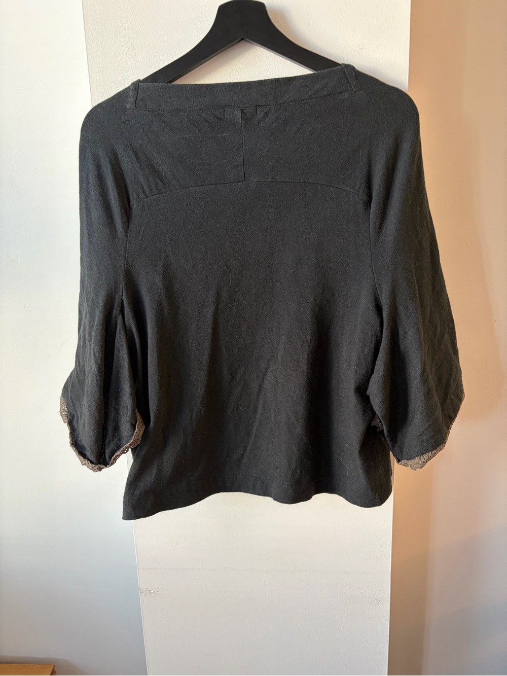 Tricot Comme des Garcons Black Ruffle Sleeve Tee - Picture 2 of 5